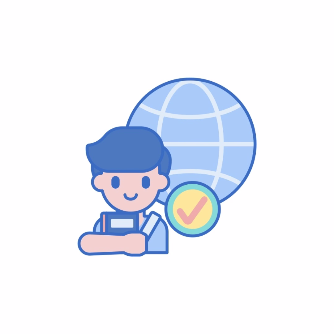 Global student admissions management illustration
